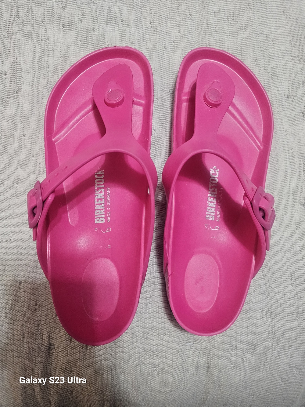 Birkenstock Hot Pink EVA Thong Sandals